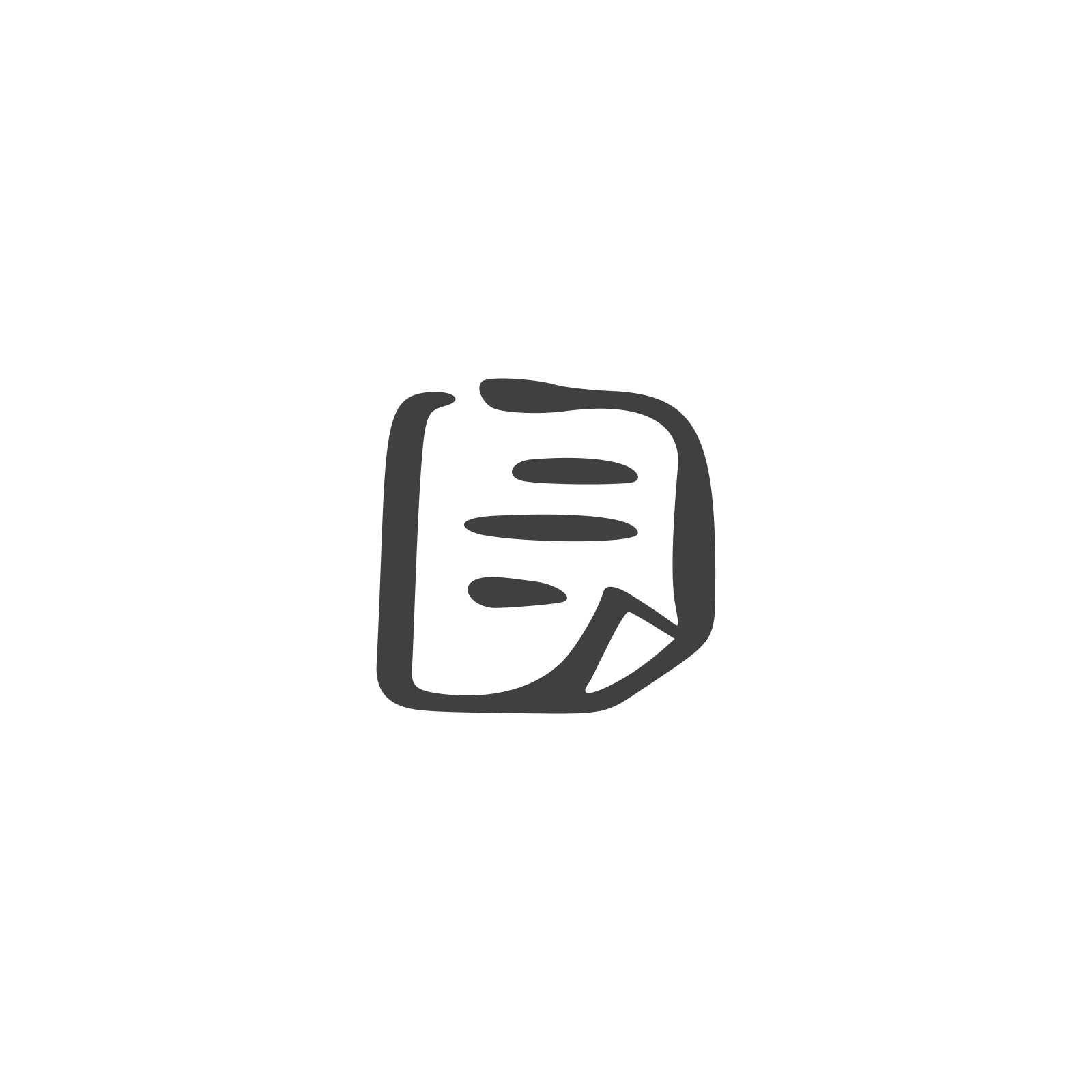 An icon of a list written on paper