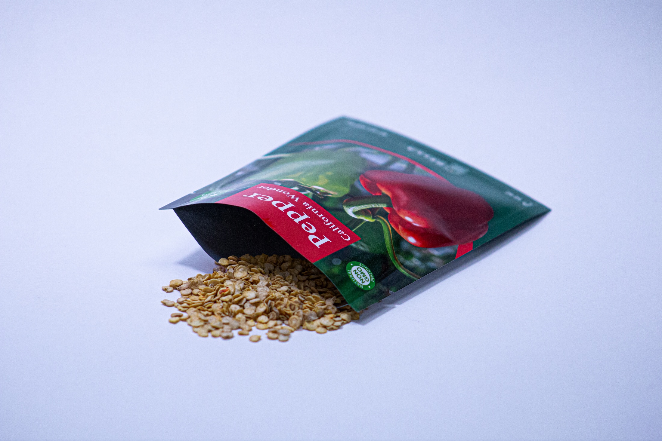 California Wonder Pepper packet back, planting depth, spacing, and grow tips