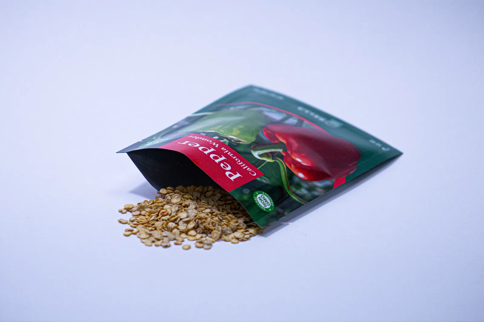 California Wonder Pepper packet back, planting depth, spacing, and grow tips