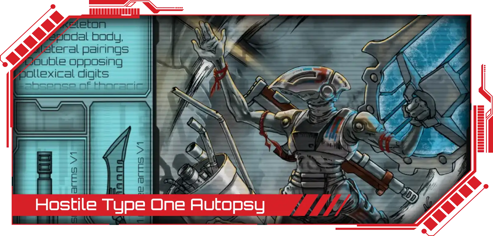 A carousel image linking to Vronski Dossiers Episode 4 - Hostile Type One Autopsy.
