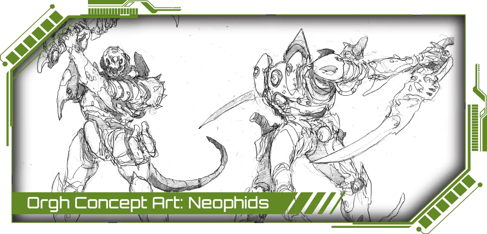 The second episode of the Orgh concept art series, Neophids, has been released; click to view it.