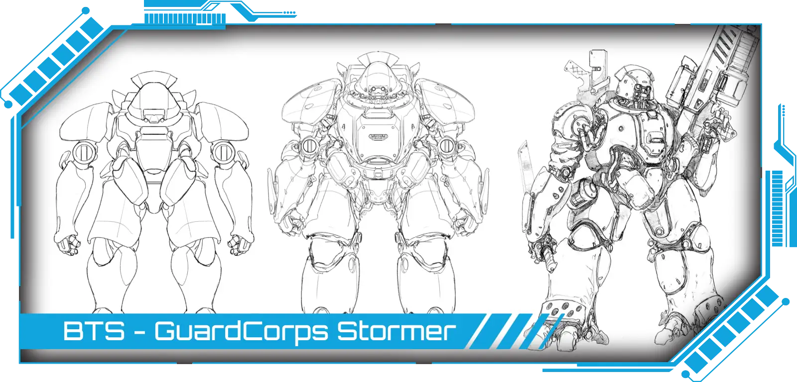 The second of its series, featuring the concept art behind the GuardCorps Stormer; click here to view it. 