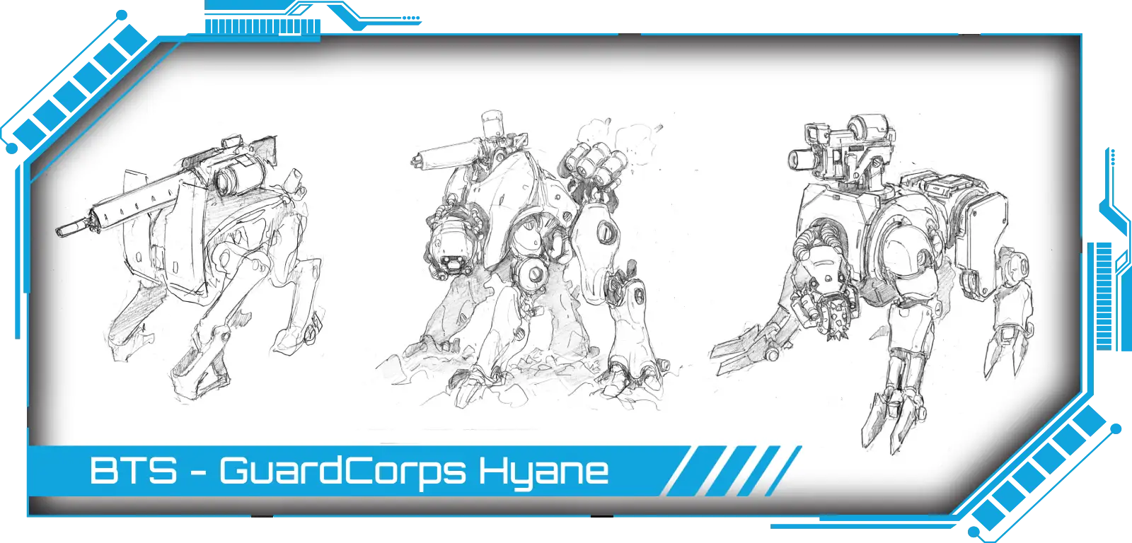 The third episode of the Behind The Scenes series, featuring the concept art behind the GuardCorps Hyane Drone; click here to view it. 