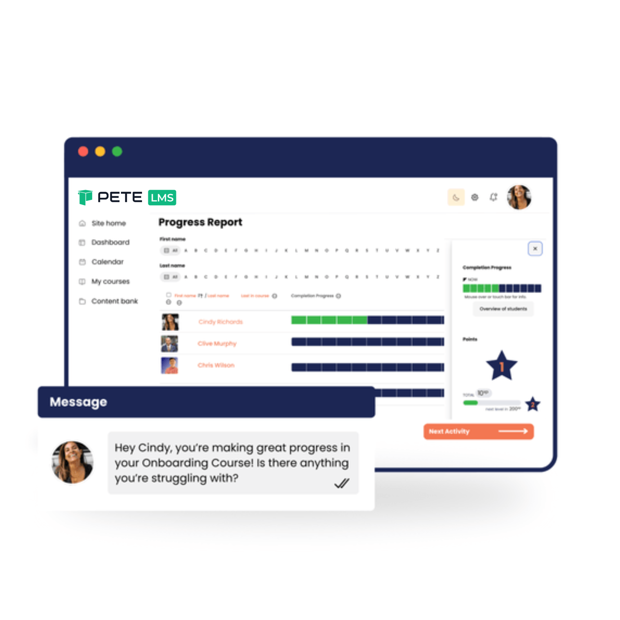 Track learner progress with PlutoLMS