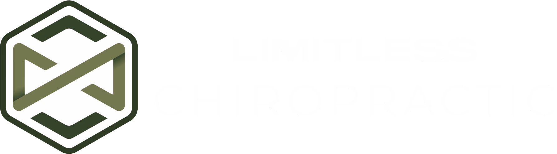 Limitless Chiropractic logo with a green hexagon shape and the words Limitless Chiropractic in white.