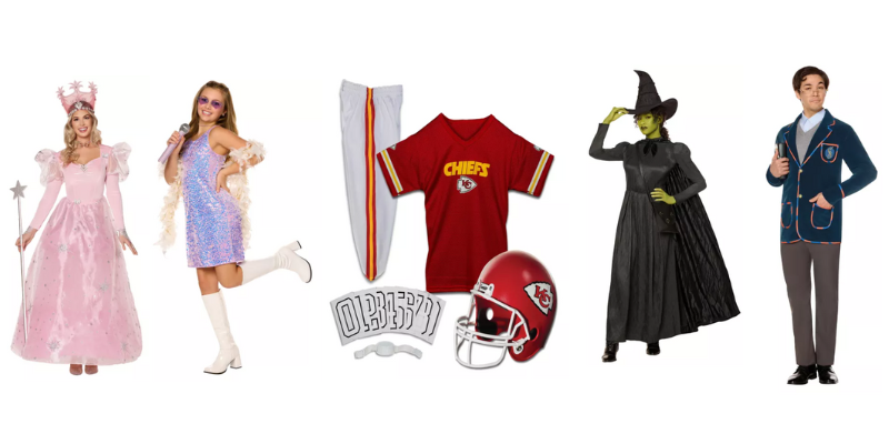 Costumes from Wicked, Taylor Swift, and Travis Kelce