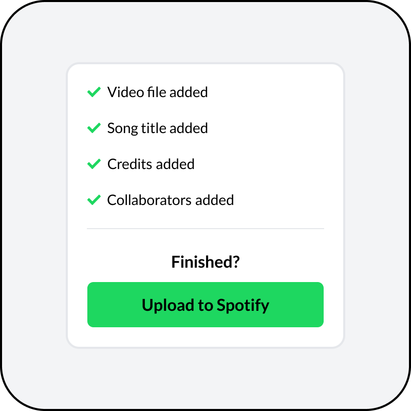 Upload Music Video  to Spotify