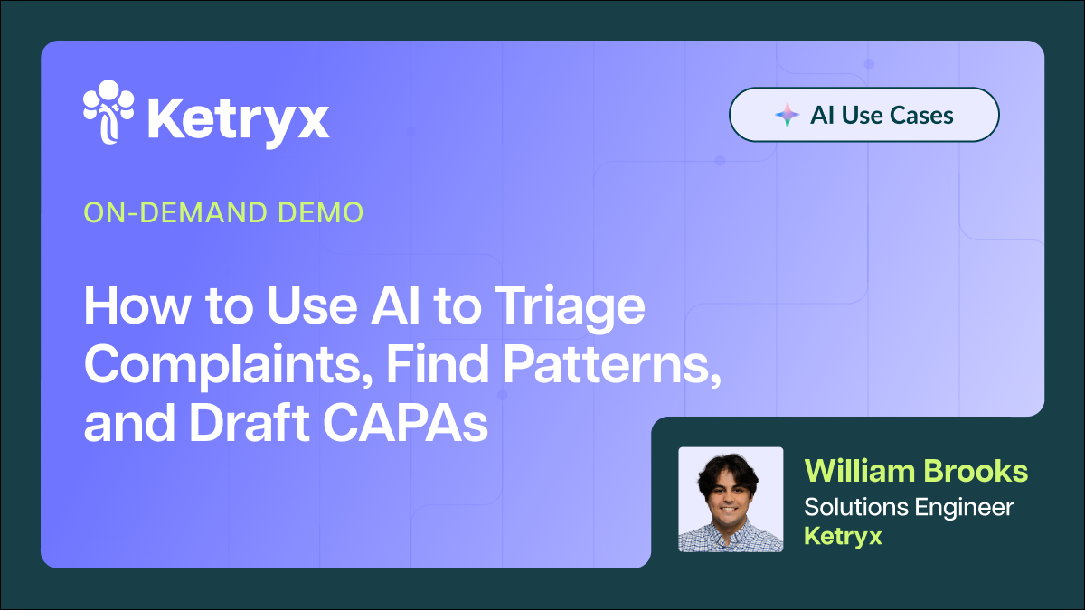 How to Use AI to Triage Complaints, Find Patterns, and Draft CAPAs