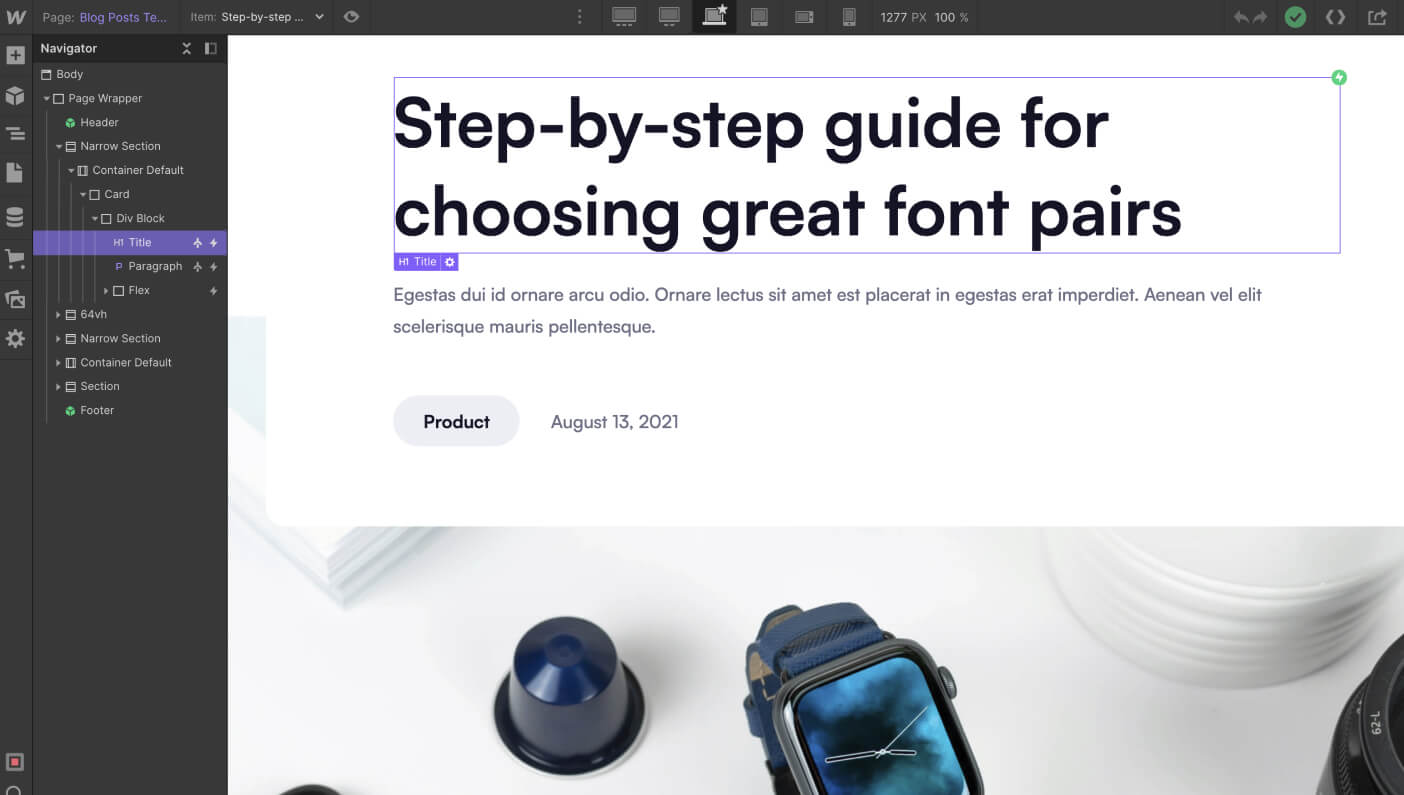 CMS Page - You X Webflow Template