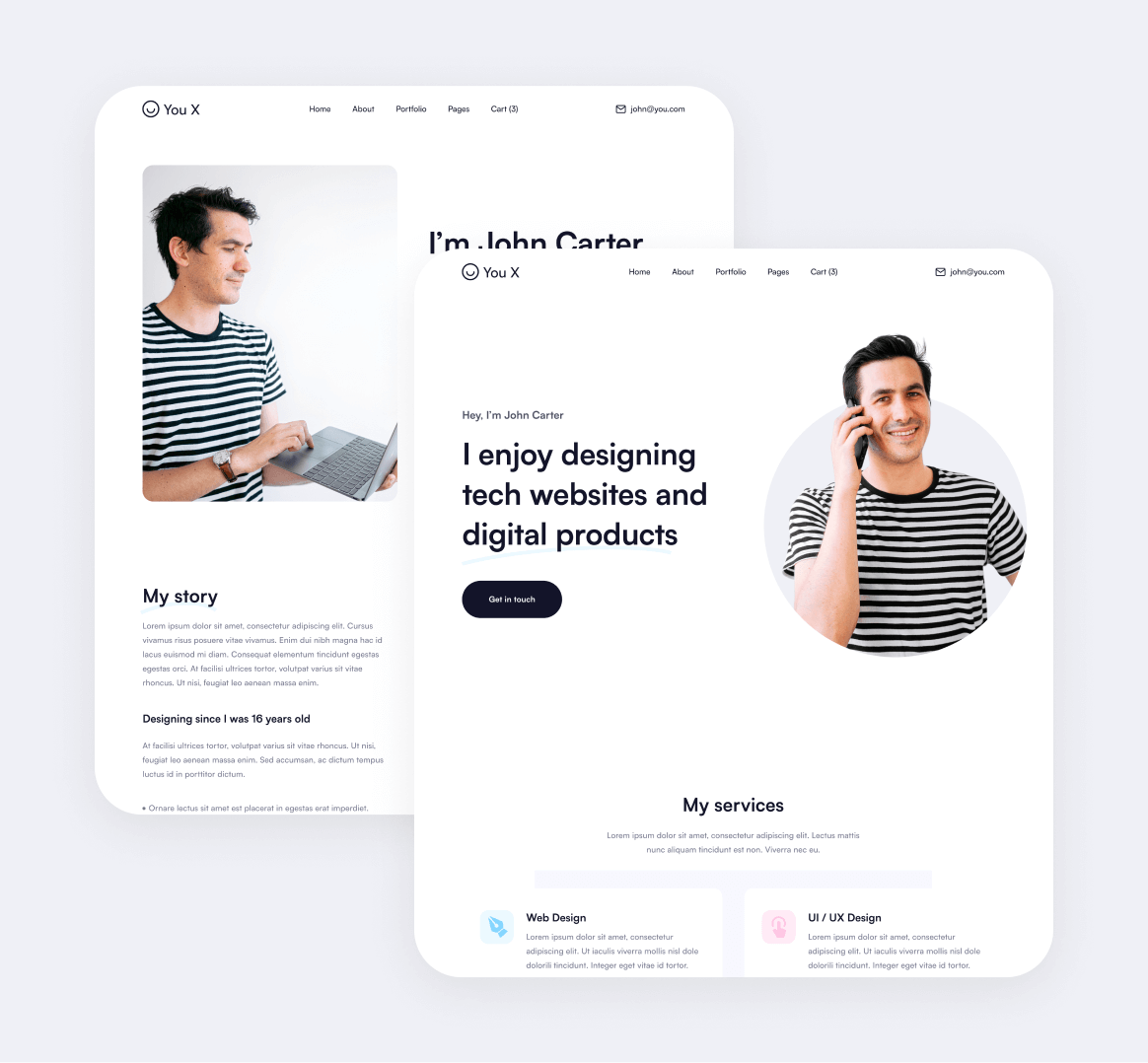 You X - 12 Pages Included - Personal Brand Webflow Template