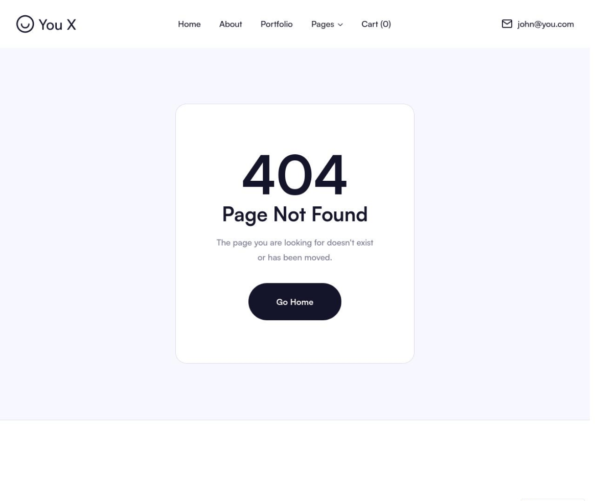 You X - 404 not found page - Personal Brand Webflow Template