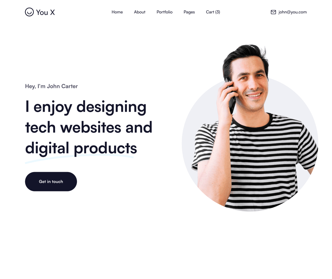 You X - Home page - Personal Brand Webflow Template