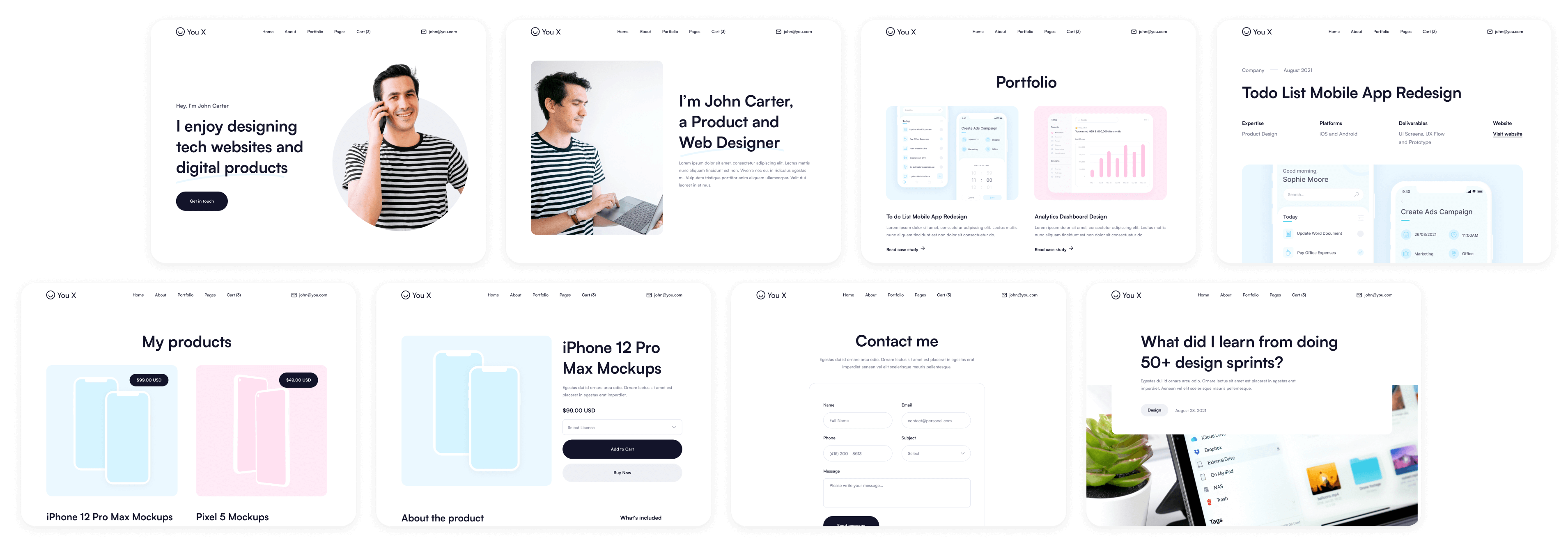 You X - Buy now on Webflow - Personal Brand Webflow Template