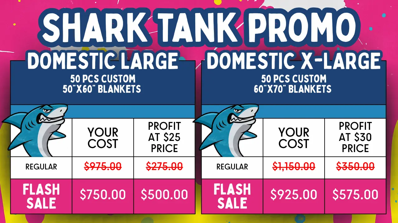 50 domestic L - reg: $975 (@$19.50) - offer: $750 (@$15.00)50 domestic XL - reg: $1150 (@$23.00) - offer: $925 (@$18.50)