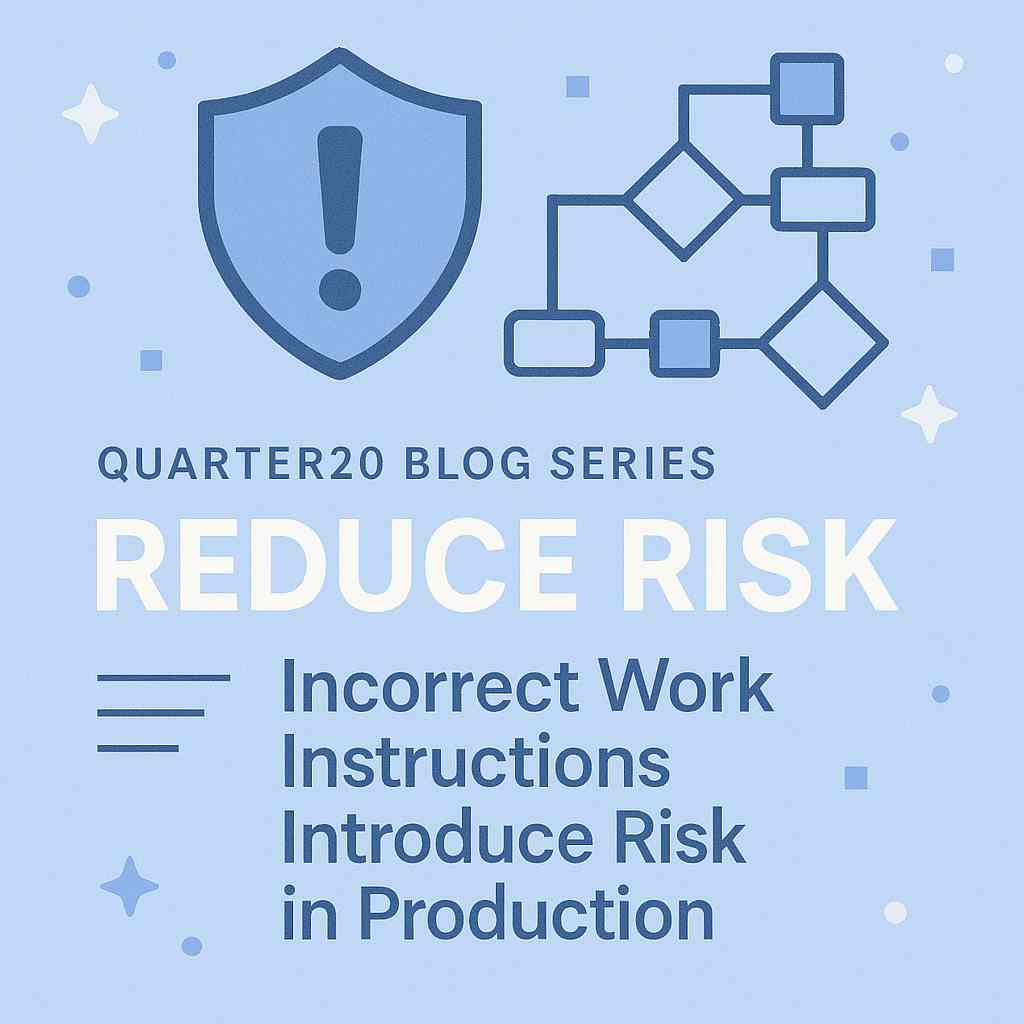 Reduce Risk -  Incorrect Work Instructions Introduce Risk in Production