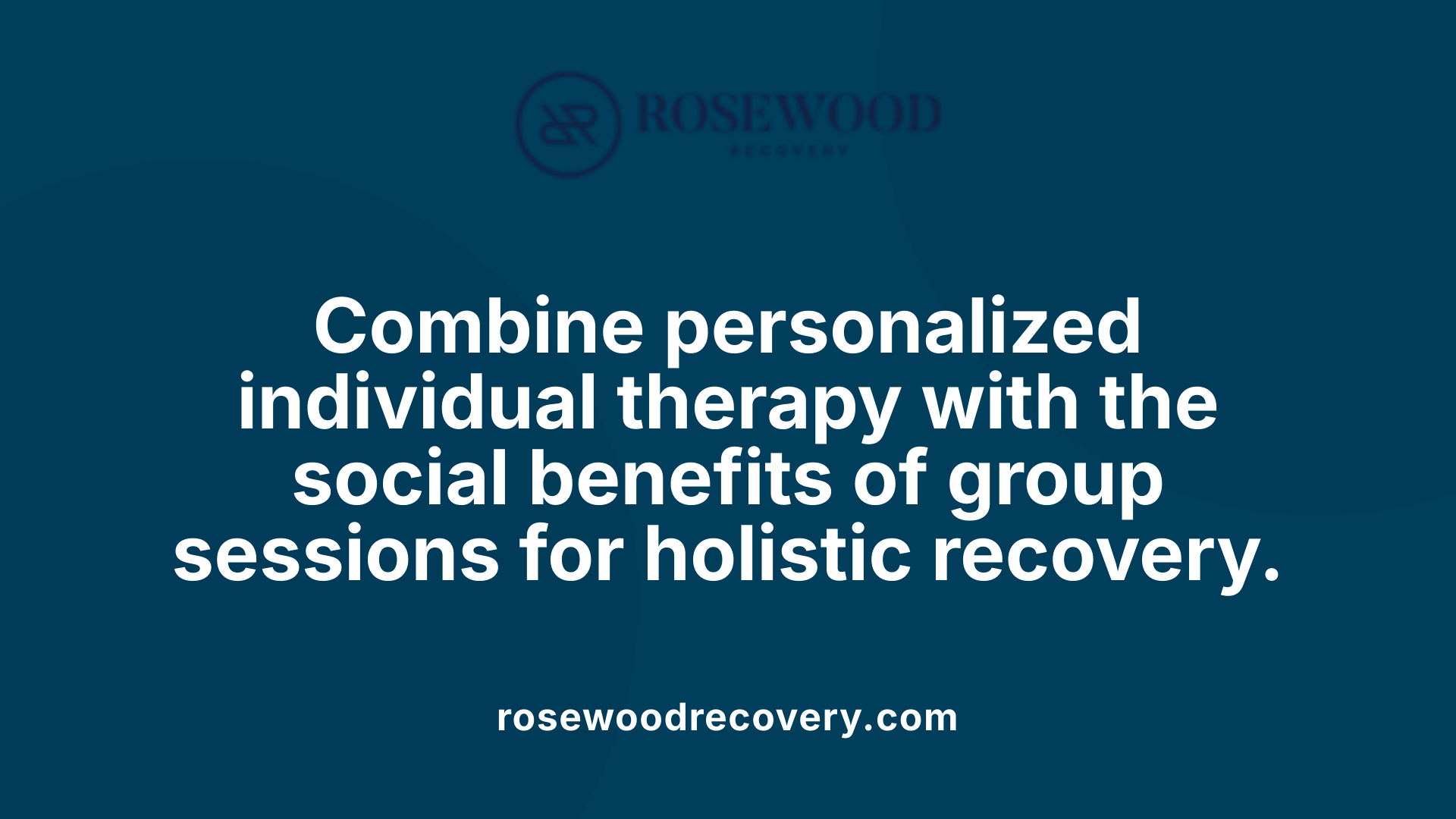 Combine personalized individual therapy with the social benefits of group sessions for holistic recovery.