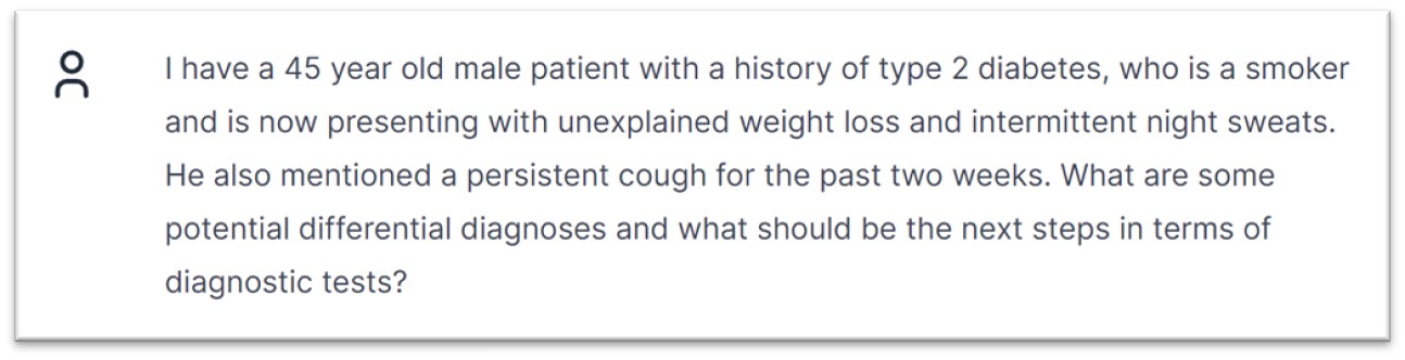 Healthcare Use Case for Differential Diagnosis