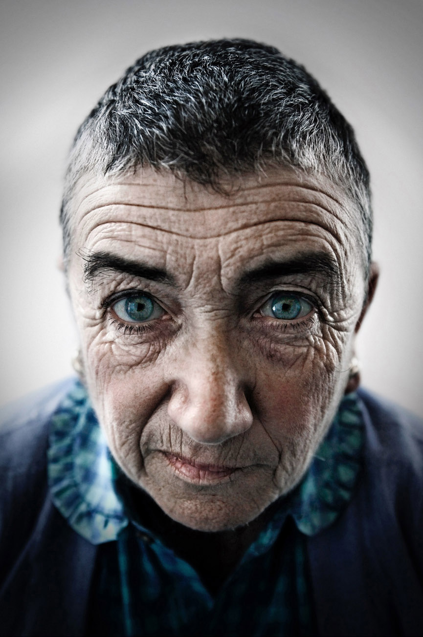 Tony Hassler, elderly man with piercing blue eyes and weathered face