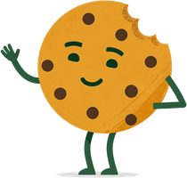 A friendly waving cookie