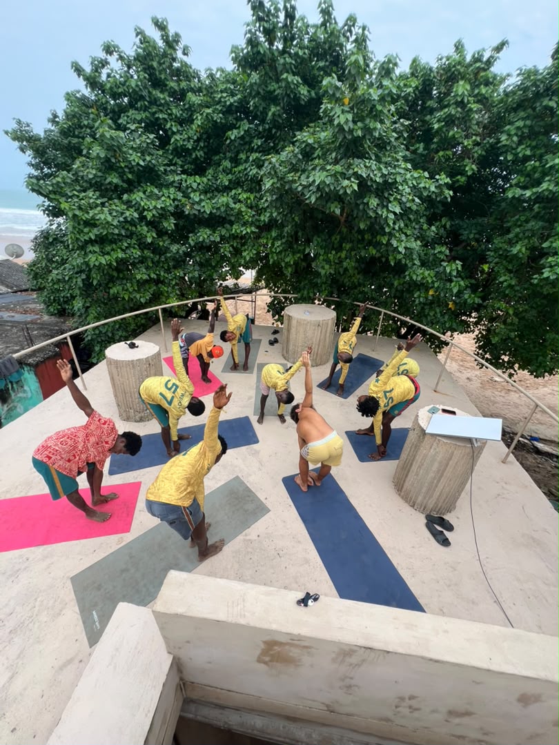 yoga session sankofa surf club