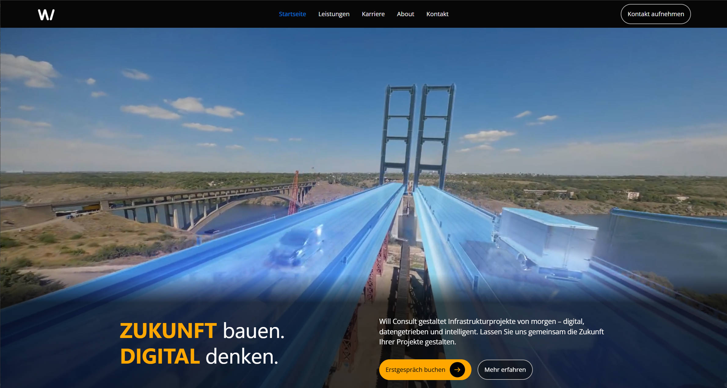 Will Consult website — digital consulting for infrastructure projects