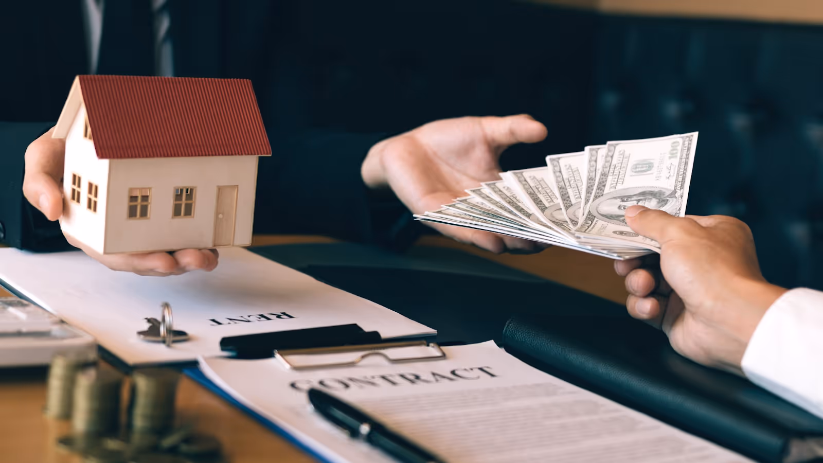 A person handing money to a houseAI-generated content may be incorrect.