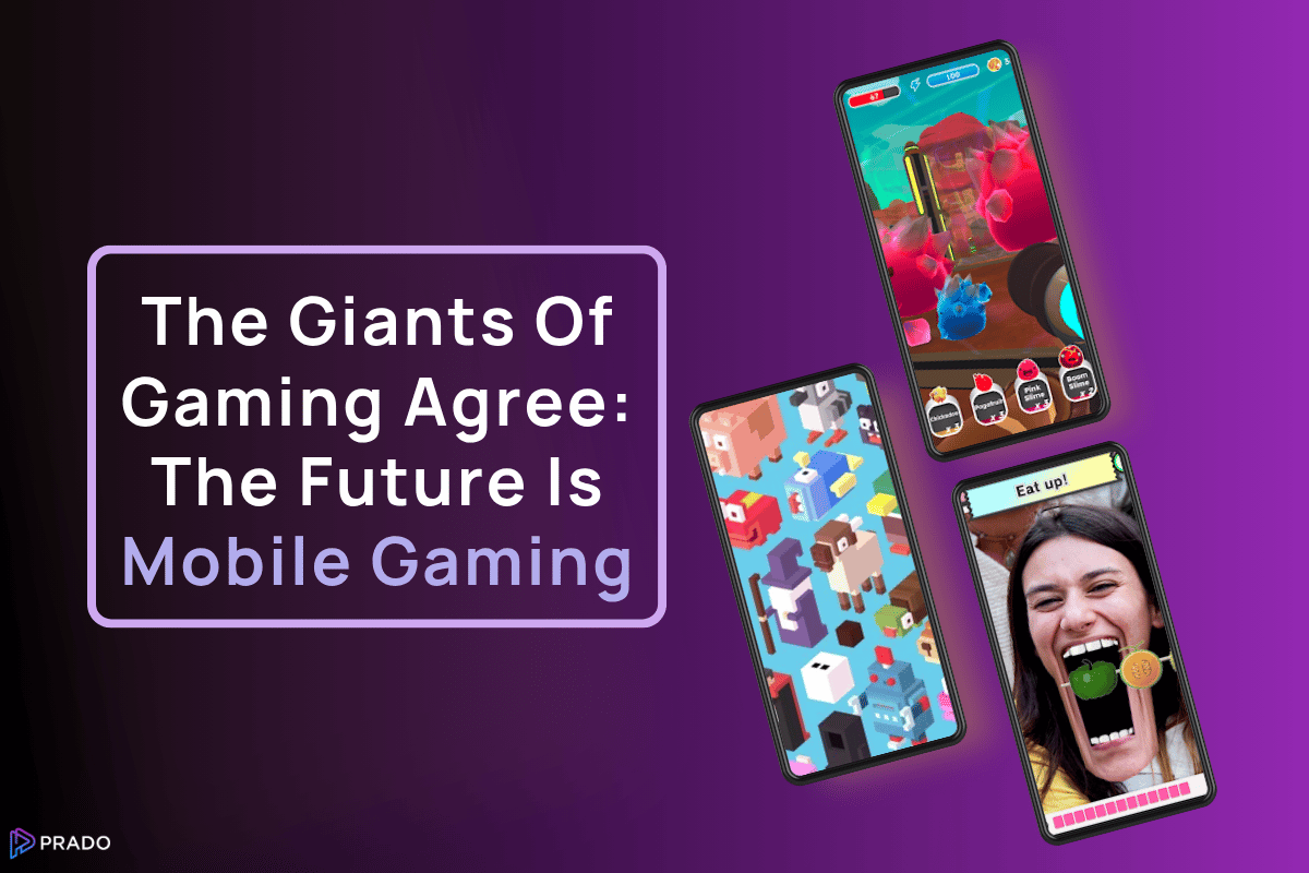 An image of multiple smart phones with adults smiling