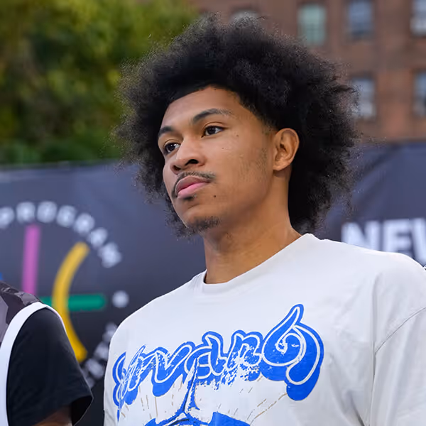 Ron Harper Jr at The Program Classic 2024 at Dyckman Park in NYC