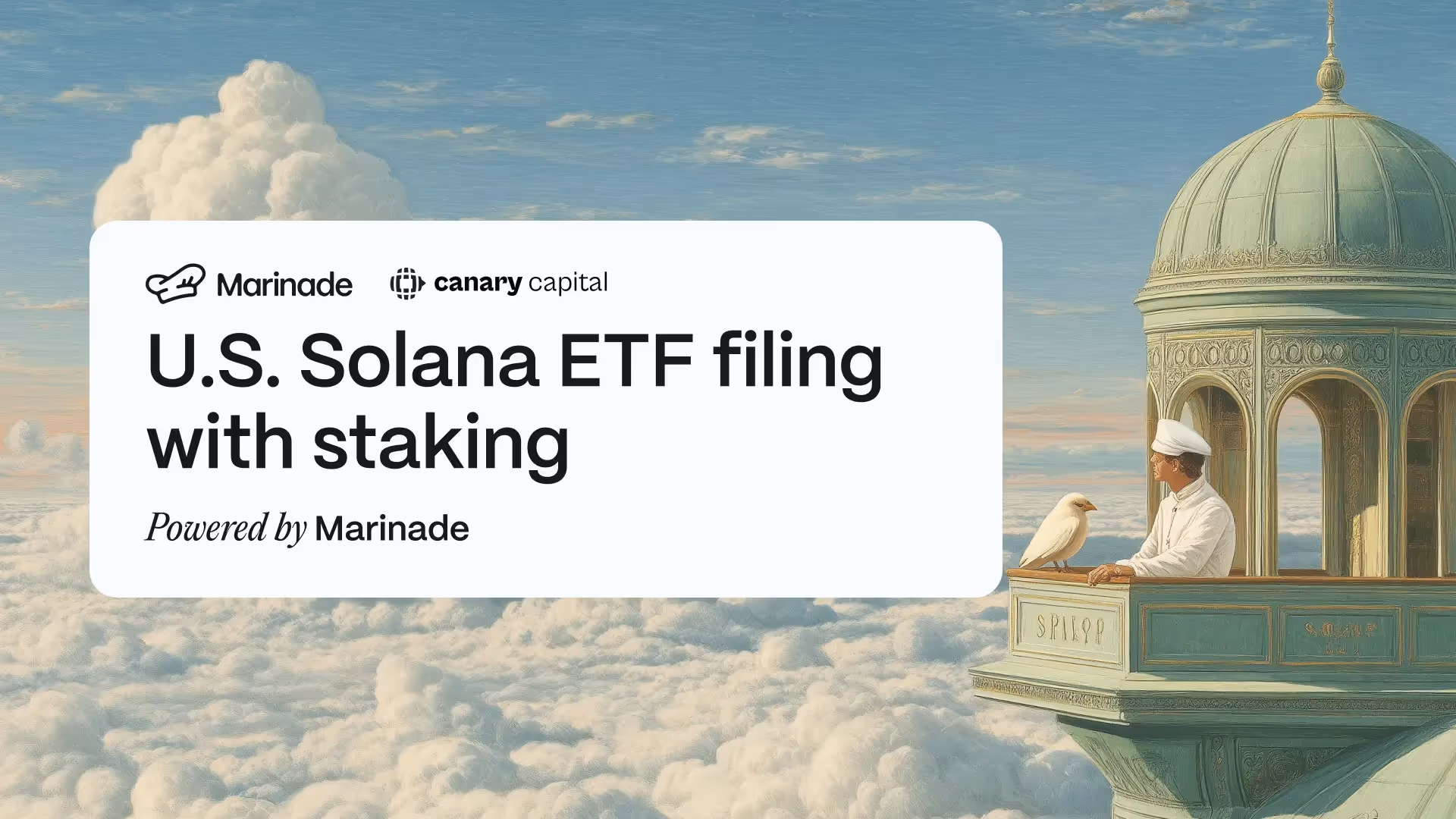 Marinade Makes History as First and Exclusive Staking Provider in U.S. Solana ETF Filing