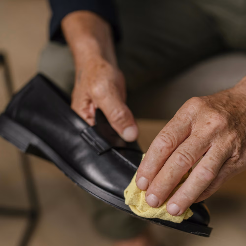 Close-up of a man's toenail fungus.