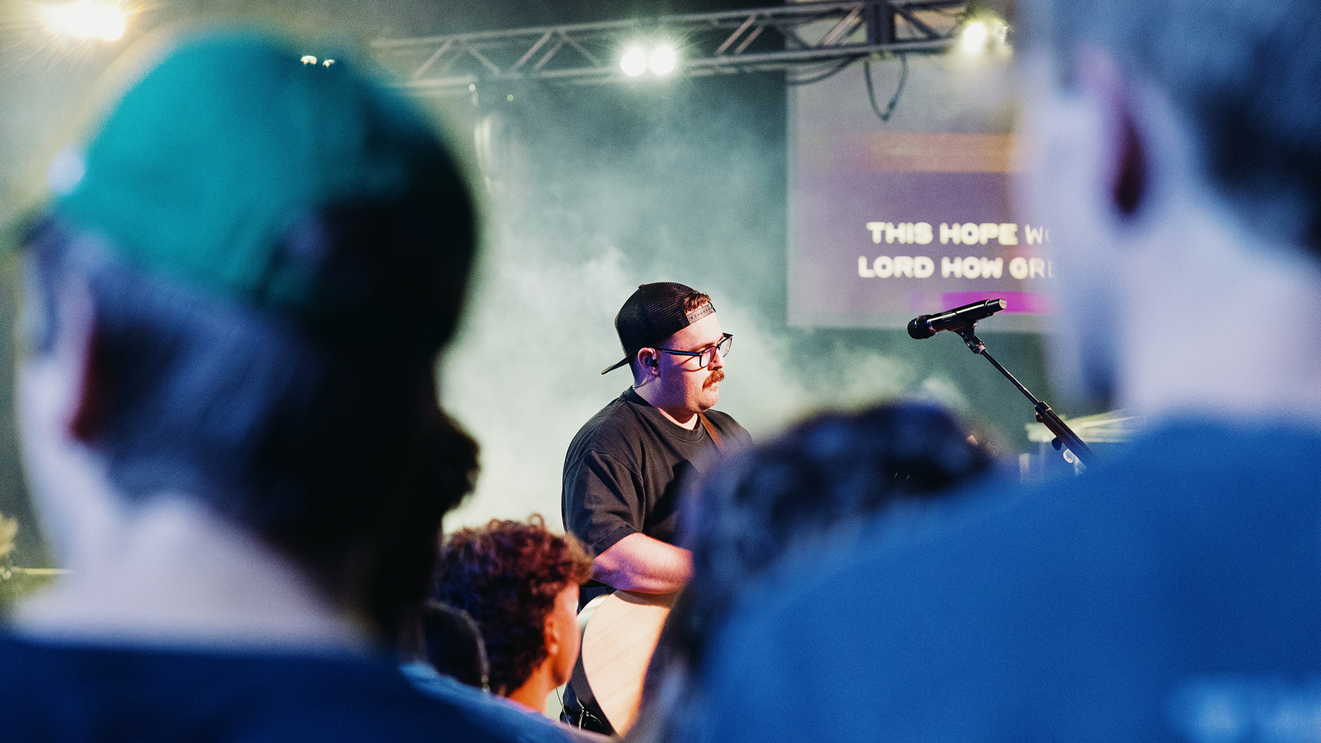 singer leading worship