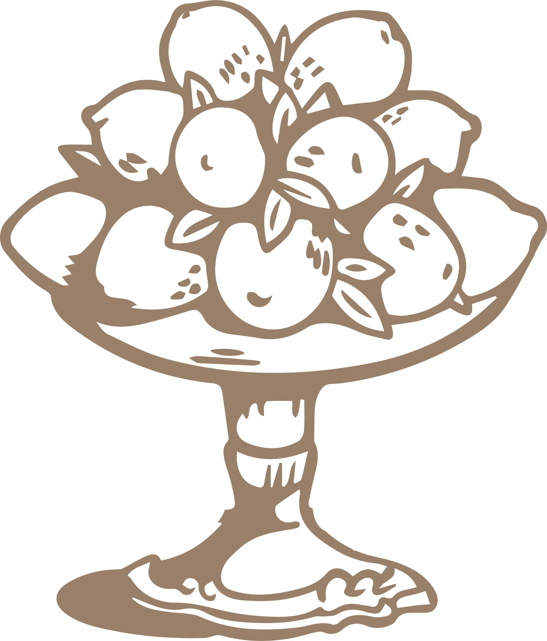 A gold flower vase with a flower design on it.