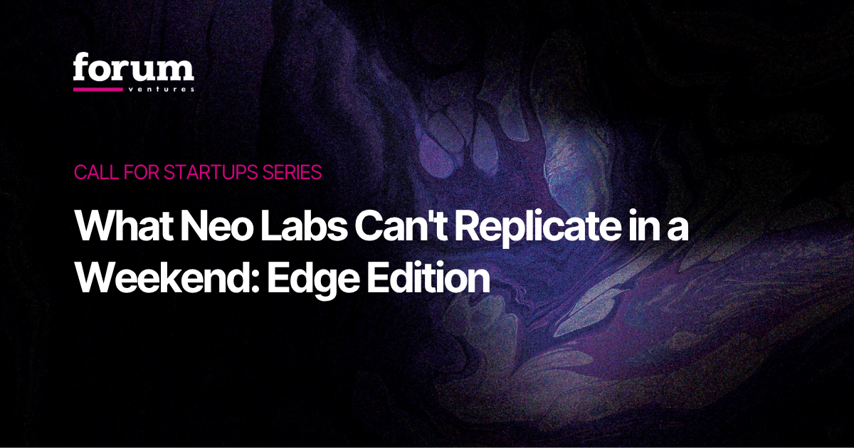 What Neo Labs Can't Replicate in a Weekend: Edge Edition