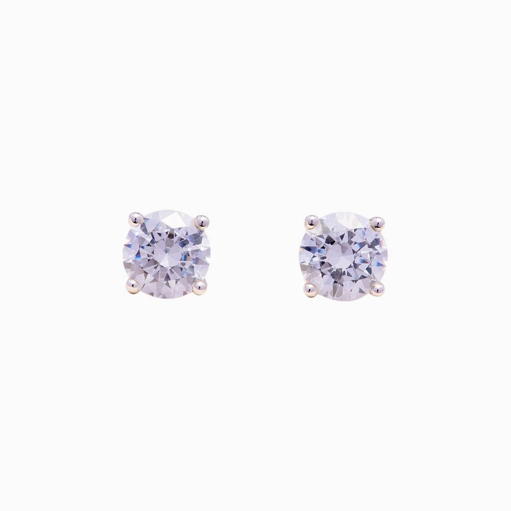 Round Solitaire Earrings