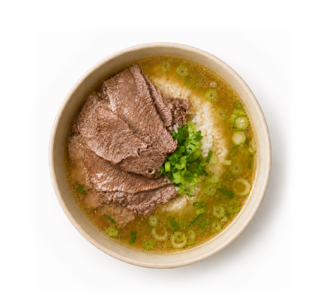 Hangari Kalguksu's Yangji Gukbap - Korean beef soup with tender slow-simmered beef brisket in a rich & savory broth.