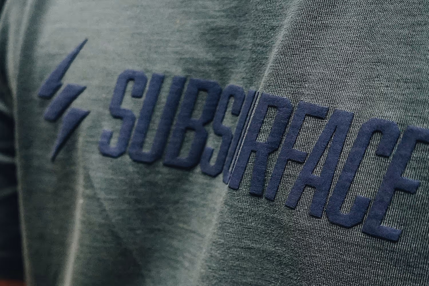 An image of a high density screen print with the brand name Subsurface.