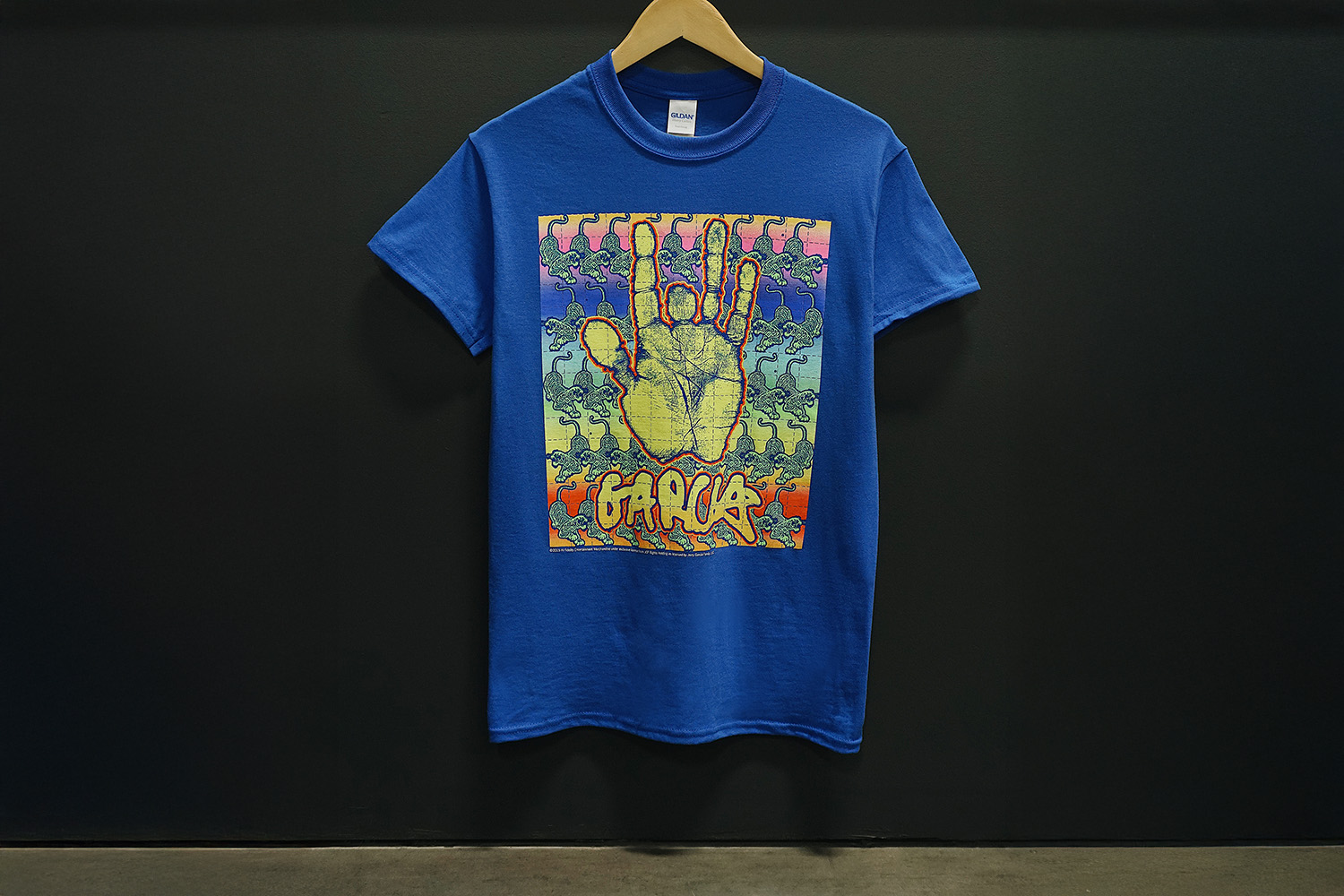 An image of a custom printed t-shirt for Jerry Garcia.