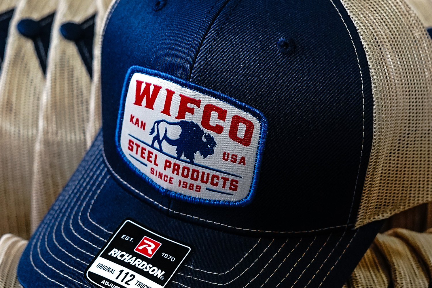 An image of a custom branded patch hat.