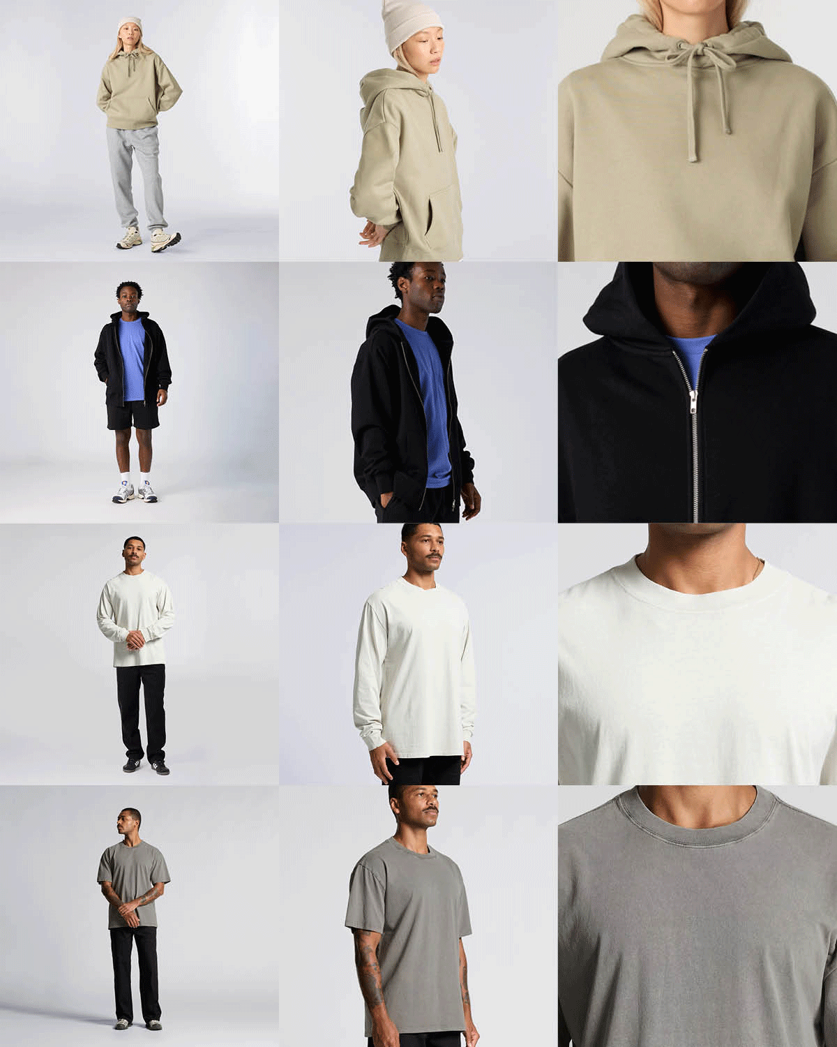 An animated gif image featuring the AS Colour heavy collection with the word heavy in bold white text.