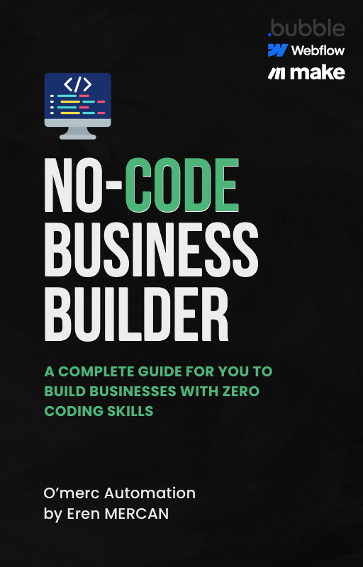 A cover of an ebook of no-code tools