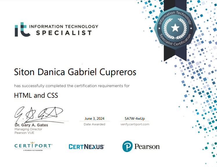 HTML AND CSS CERTIFICATE