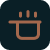 Simplified brown cooking pot icon with three steam lines rising above it on a light blue background.