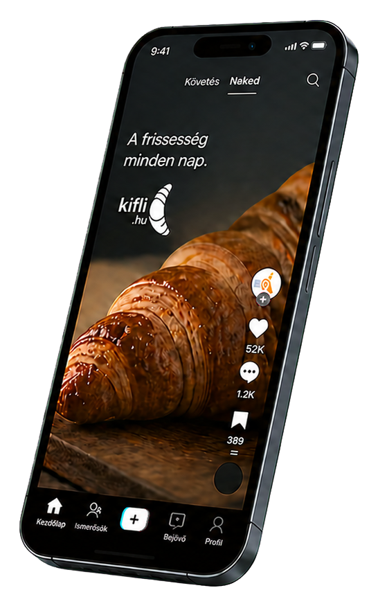 TikTok videót megjelenítő iPhone
