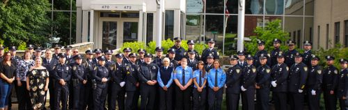 APD group photo in front of Freedom Center