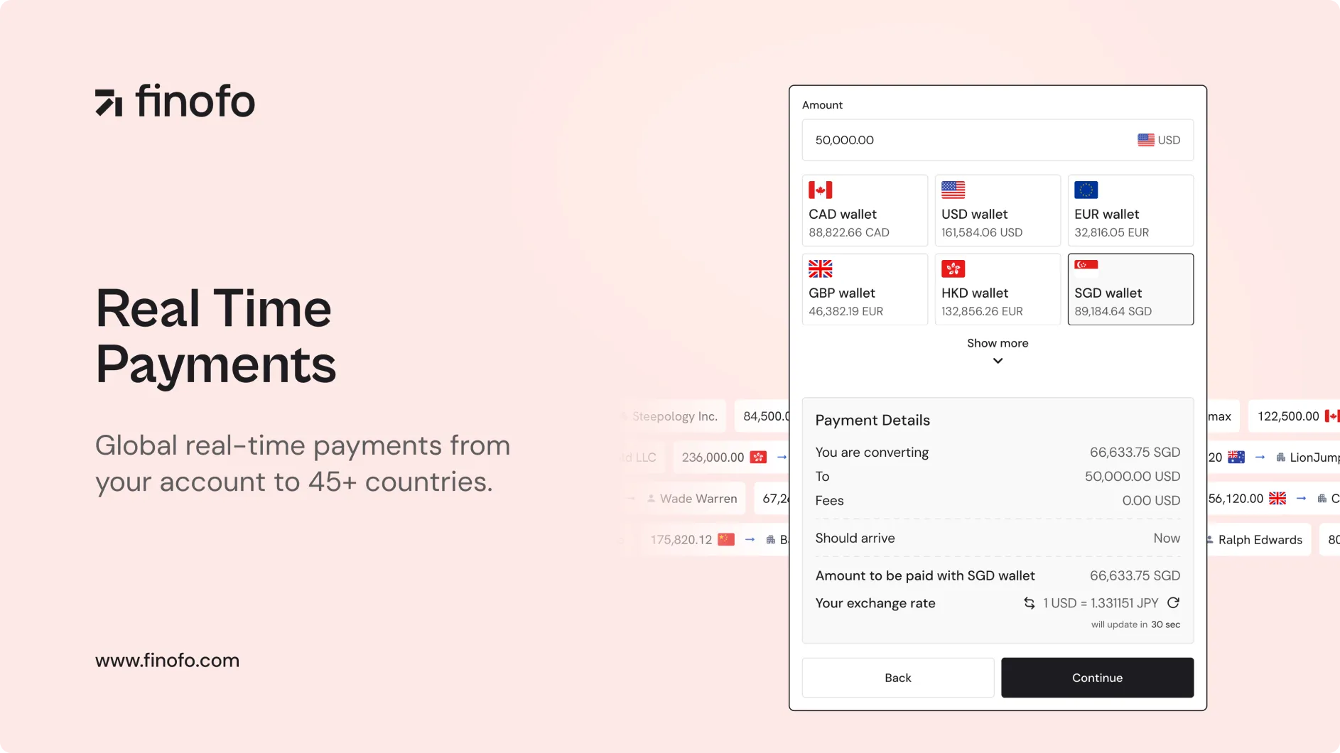 Real-time payments made possible in more than 45 countries