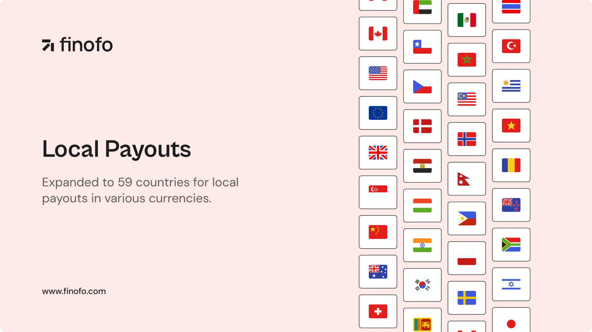 Expanding our local payout capabilities across more than 59 countries globally
