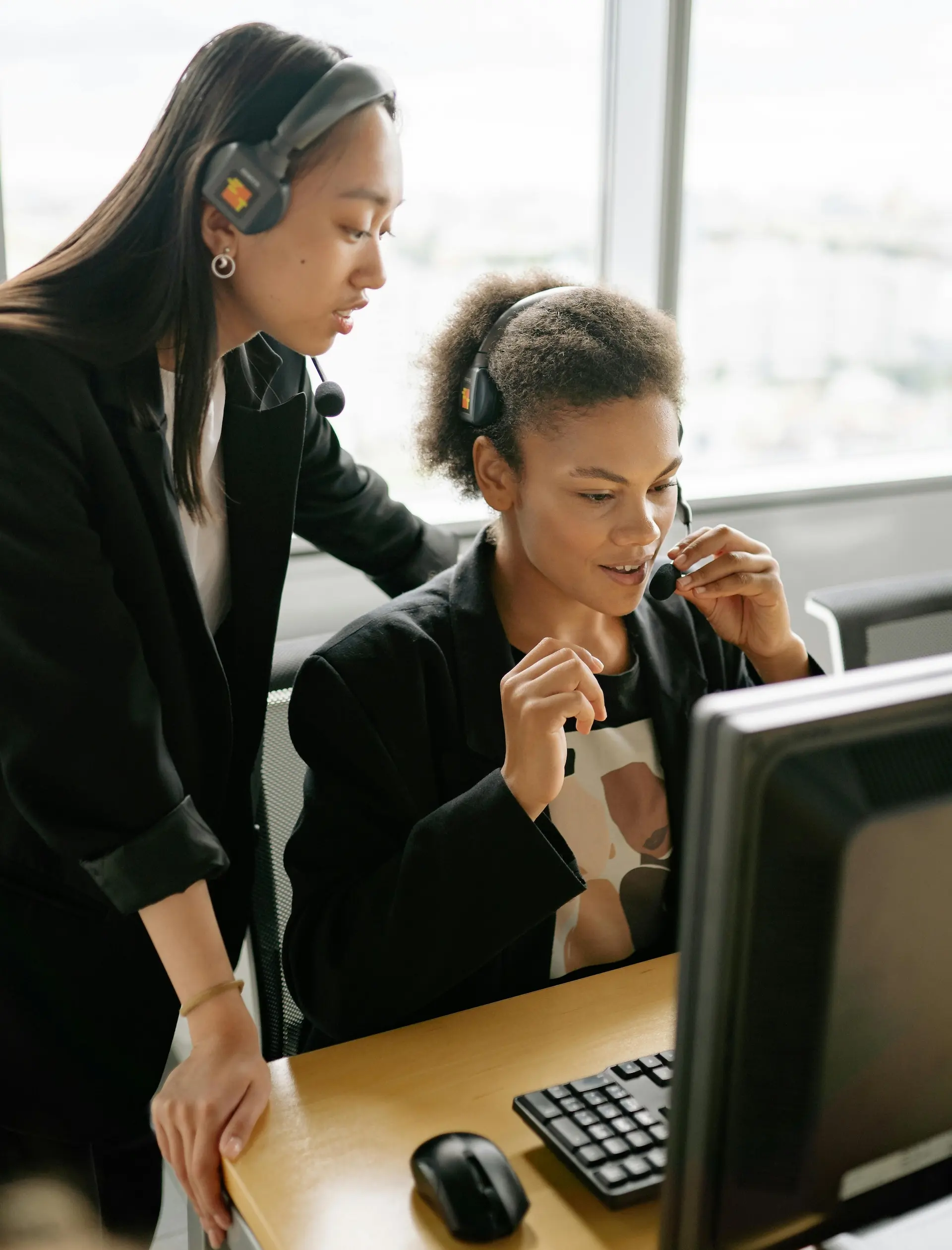 Agents taking customer support calls