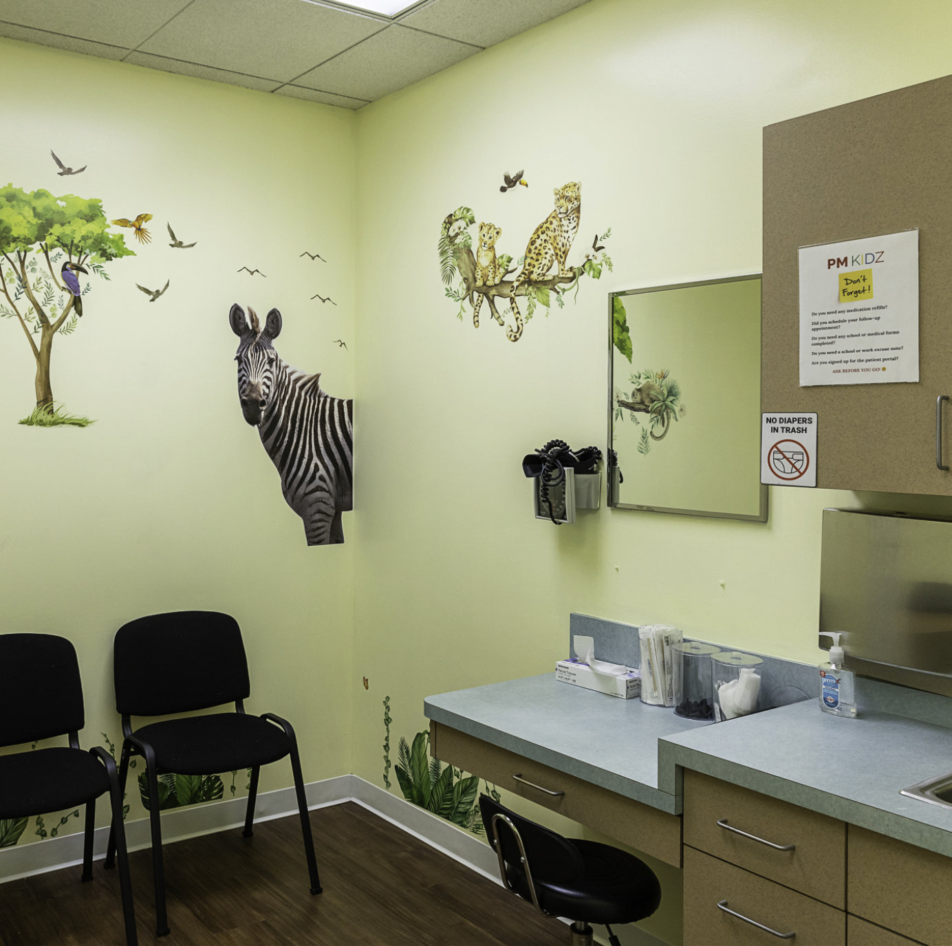 Interior de la oficina de PM Kidz