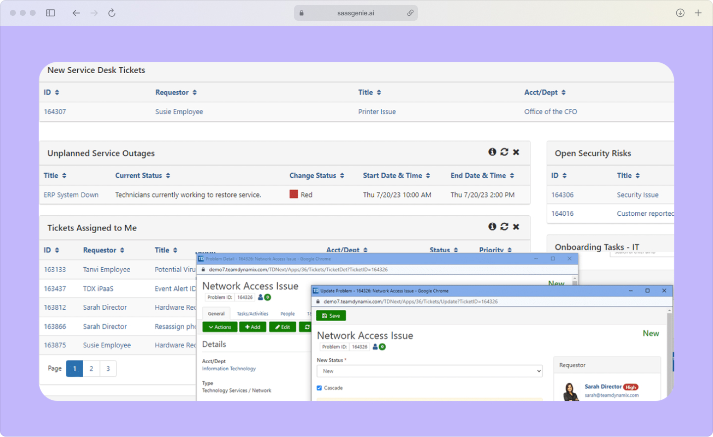 Atomicwork service catalog displaying organized categories of IT services including software, hardware, and access requests.