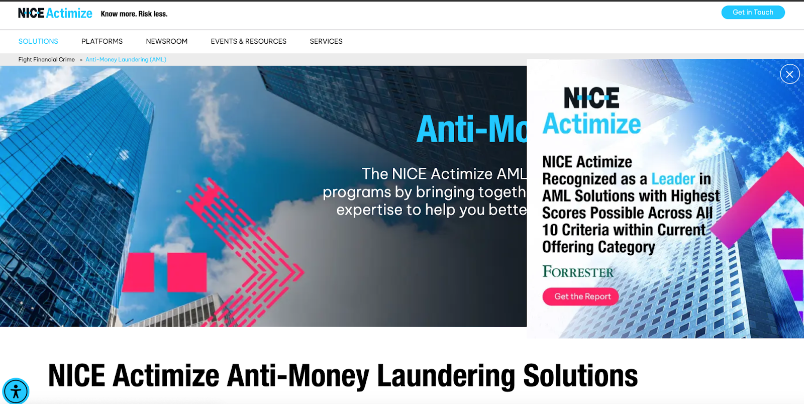 Actimize (NICE) Dashboard